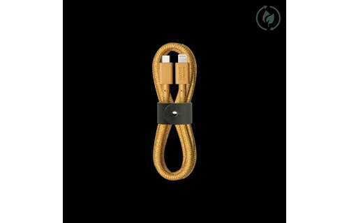 Native Union Braided USB-C to Lightning Belt Cable, 1.2m (4ft) - Kraft WSL