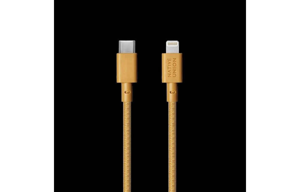 Native Union Braided USB-C to Lightning Belt Cable, 1.2m (4ft) - Kraft WSL