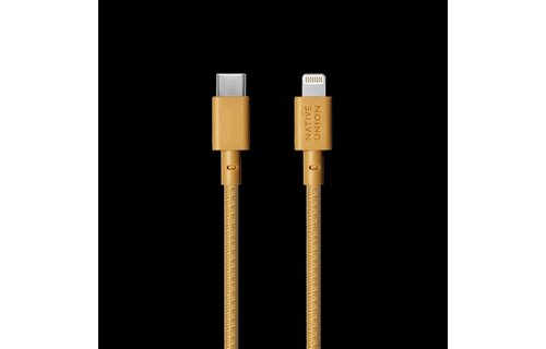 Native Union Braided USB-C to Lightning Belt Cable, 1.2m (4ft) - Kraft WSL