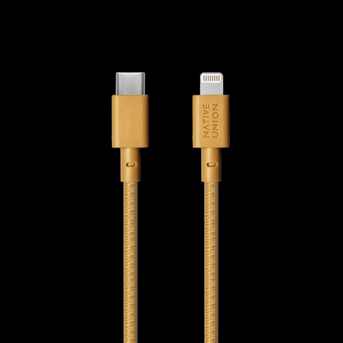 Native Union Braided USB-C to Lightning Belt Cable, 1.2m (4ft) - Kraft WSL