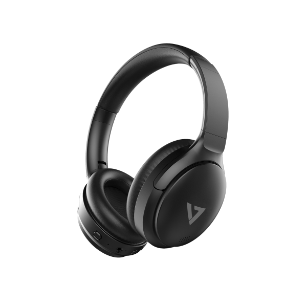 V7 Bluetooth Wireless Over-ear Stereo Active Noise Cancelling Headphones (Black)