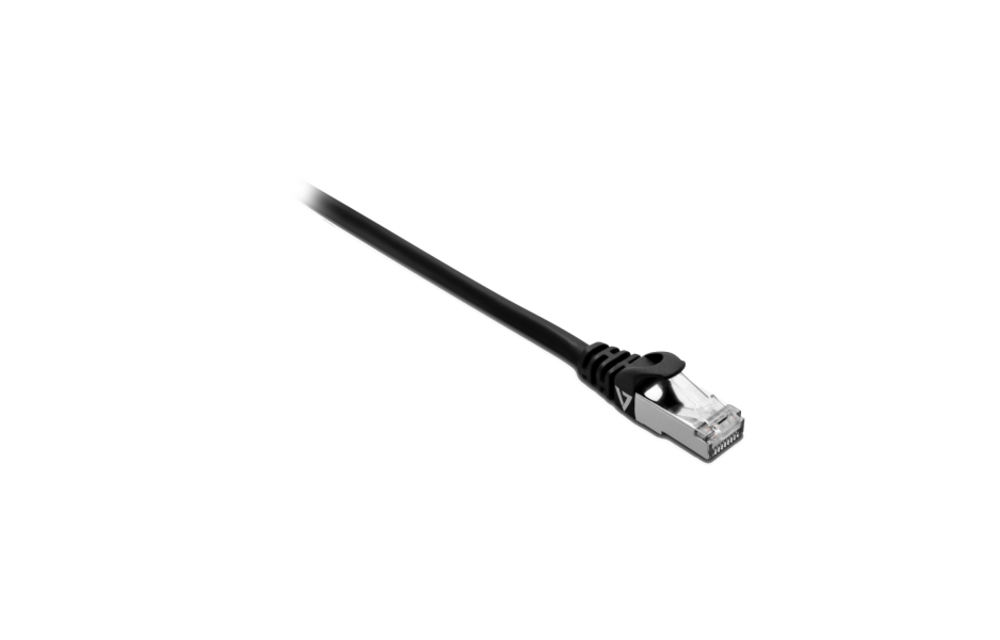 V7 Cat7 Shielded Ethernet Patch Cable  6ft - Black