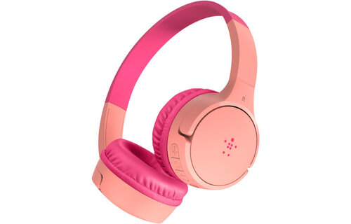 Belkin SoundForm Mini Wireless On-Ear Headphones for Kids Pink