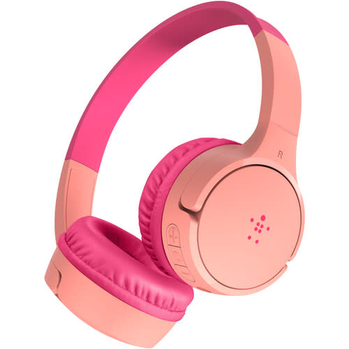 Belkin SoundForm Mini Wireless On-Ear Headphones for Kids Pink