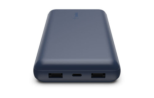 Belkin BOOST↑CHARGE™ USB-C /Dual USB-A PD Power Bank 20,000 mAh with USB-C to USB-A cable Blue