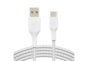 Belkin BOOST↑CHARGE Braided USB-A to USB-C Cable 2m White