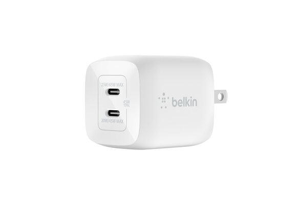 Belkin BOOST↑ CHARGE 45w USB-C Dual Port PD GaN  Wall Charger