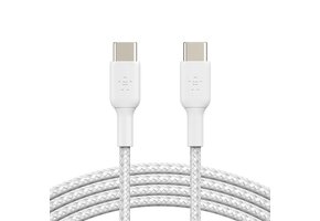 Belkin BOOST↑CHARGE 60w Braided USB-C to USB-C Cable 1m White