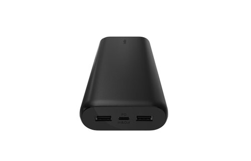 Belkin BOOST↑CHARGE™ USB-C /Dual USB-A PD Power Bank 20,000 mAh with USB-C to USB-C cable Black