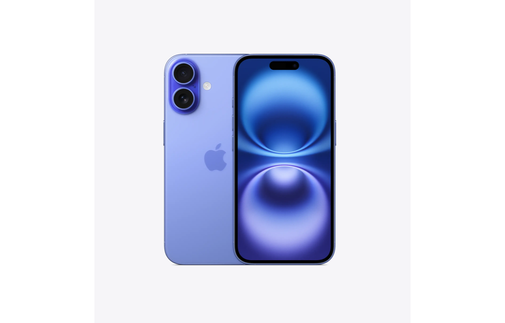 Apple iPhone 16 128GB Ultramarine - Unlocked with Dual SIM (nano‑SIM and eSIM)