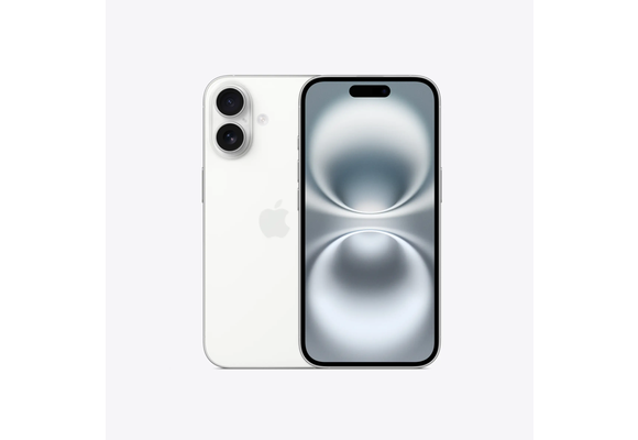 Apple iPhone 16 128GB White - Unlocked with Dual SIM (nano‑SIM and eSIM)