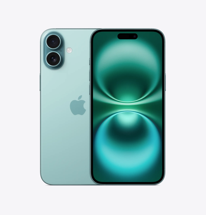 Apple iPhone 16 Plus 128GB Teal - Unlocked with Dual SIM (nano‑SIM and eSIM)