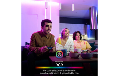 Nexxt Home - Smart Wi-Fi LED RGB light strip 16.4ft kit