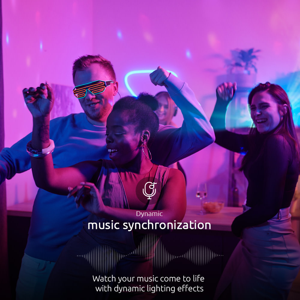 Nexxt Home - Smart Wi-Fi LED RGB light strip 16.4ft kit