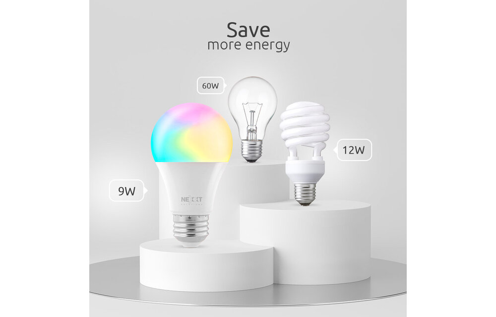 Nexxt Home - Smart A19 RGB 110V 2 Pack Bulb