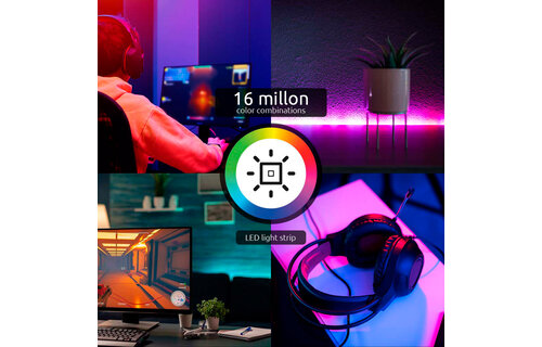 Nexxt Home - Smart LED strip light RGBIC 16.4ft