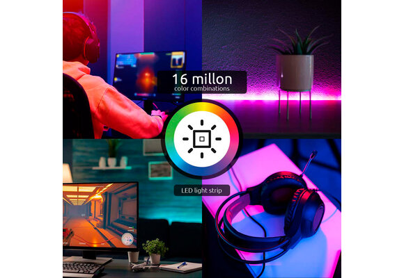 Nexxt Home - Smart LED strip light RGBIC 16.4ft