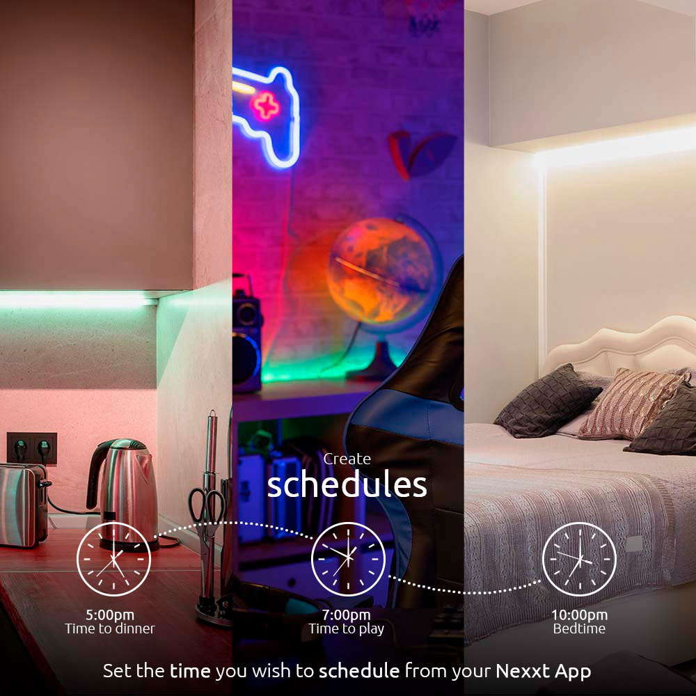 Nexxt Home - Smart LED strip light RGBIC 16.4ft