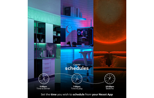 Nexxt Home - Smart LED neon strip light RGBIC 16.4ft