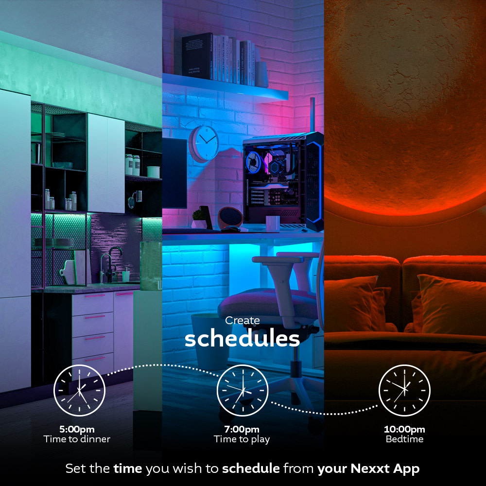 Nexxt Home - Smart LED neon strip light RGBIC 16.4ft