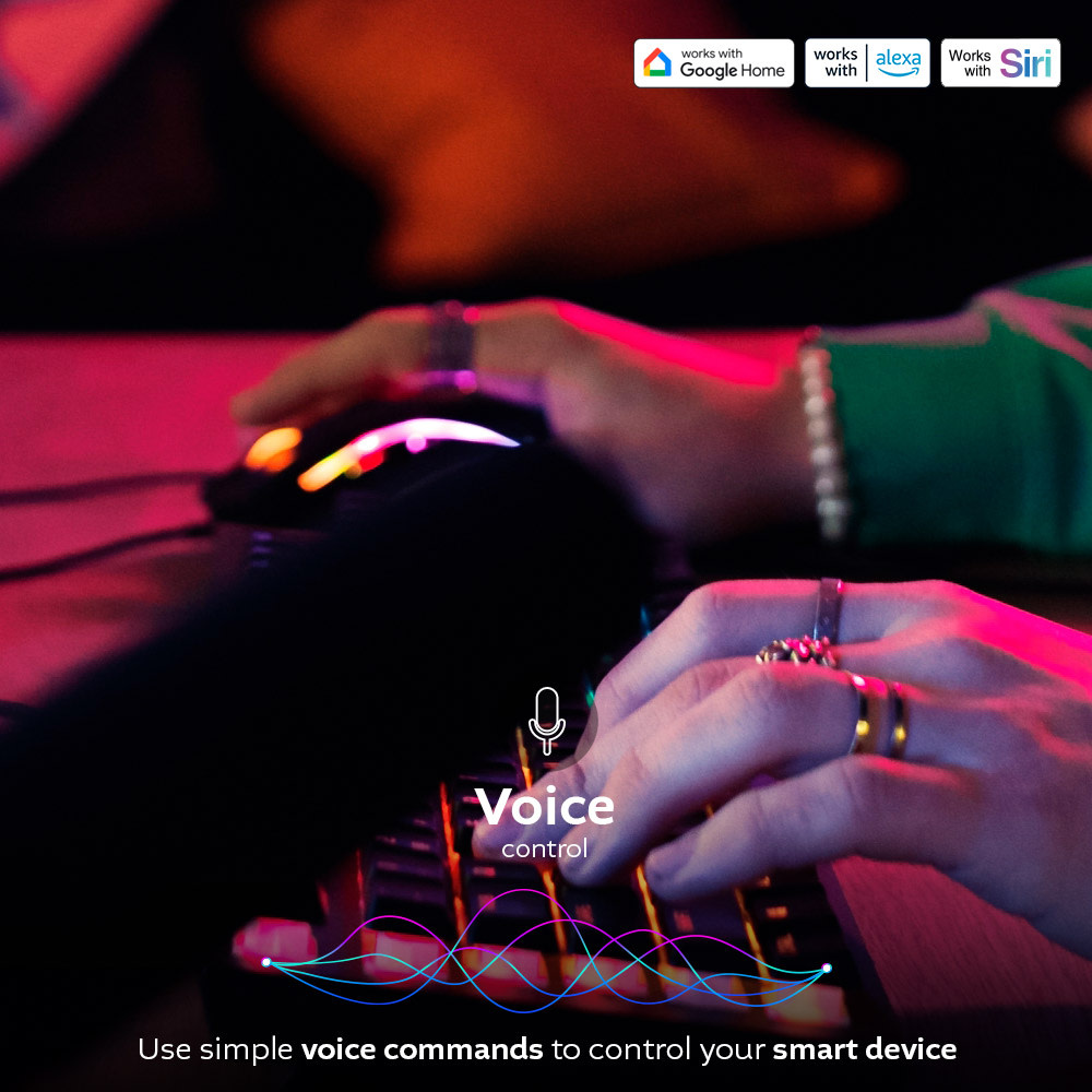 Nexxt Home - Smart LED neon strip light RGBIC 16.4ft