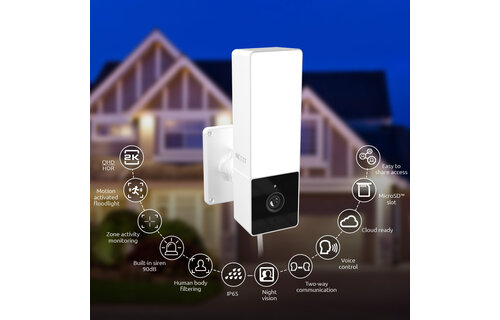 Nexxt Home - Mini flood light Camera (microSD card not included)