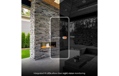 Nexxt Home - Outdoor Flood Light Camera  2K WSL (microSD card not included)