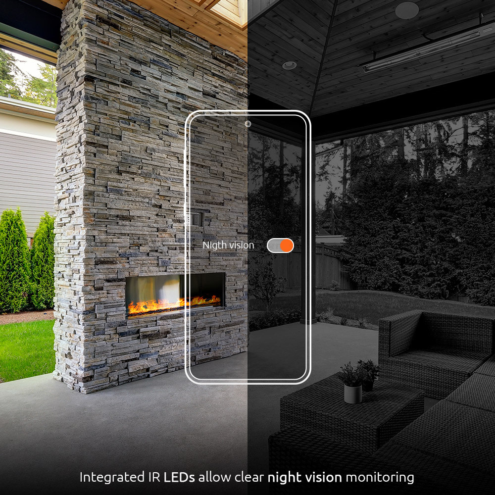 Nexxt Home - Outdoor Flood Light Camera 2K WSL (microSD card not included)