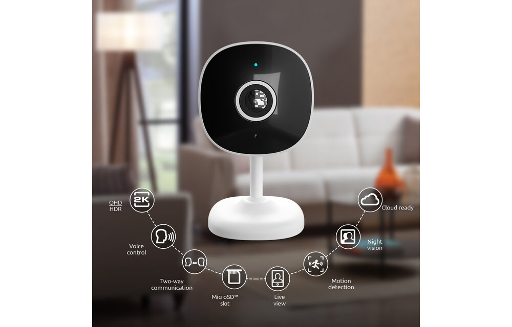 Nexxt Home - Indoor 2K Camera (microSD card not included)