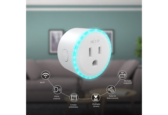Nexxt Home - Smart Wifi plug with RGB light