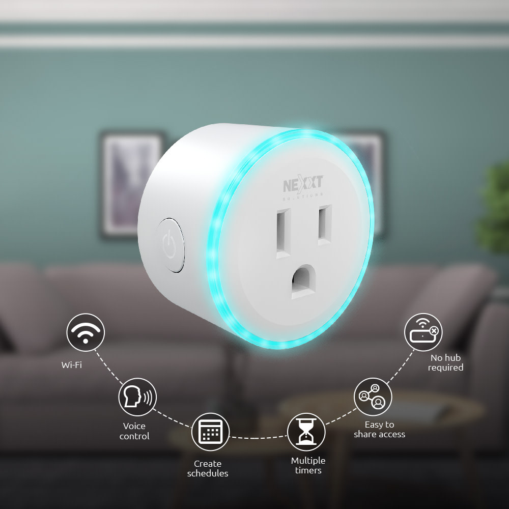 Nexxt Home - Smart Wifi plug with RGB light