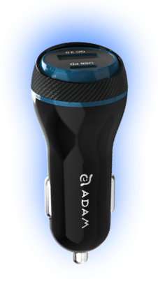 Adam Elements OMNIA C1 45w Dual Port Fast Charging  Car Charger - Black