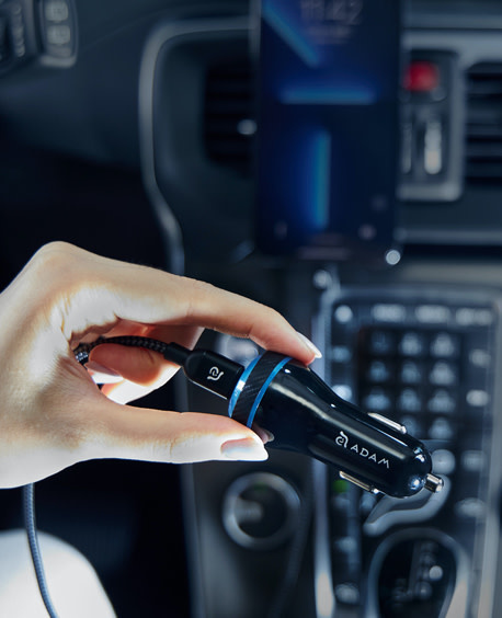 Adam Elements OMNIA C1 45w Dual Port Fast Charging  Car Charger - Black