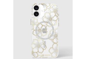 Case-Mate Floral Gems Case with MagSafe for 16 Plus - Gold