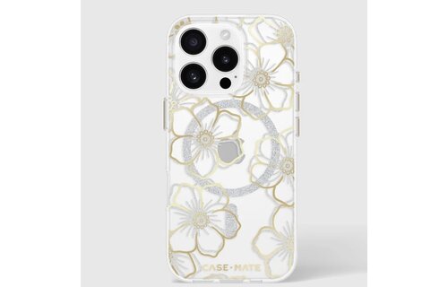 Case-Mate Floral Gems Case with MagSafe for 16 Pro - Gold
