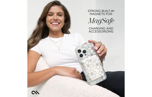 Case-Mate Floral Gems Case with MagSafe for 16 Pro - Gold