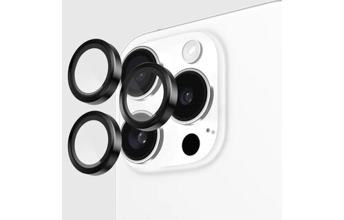 Case-Mate Rear Aluminum Ring Lens Protector for iPhone 16 Pro Max/16 Pro ONLY - Black
