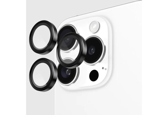 Case-Mate Rear Aluminum Ring Lens Protector for iPhone 16 Pro Max/16 Pro ONLY - Black