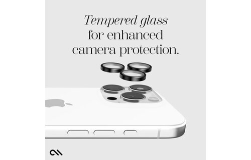 Case-Mate Rear Aluminum Ring Lens Protector for iPhone 16 Pro Max/16 Pro ONLY - Black