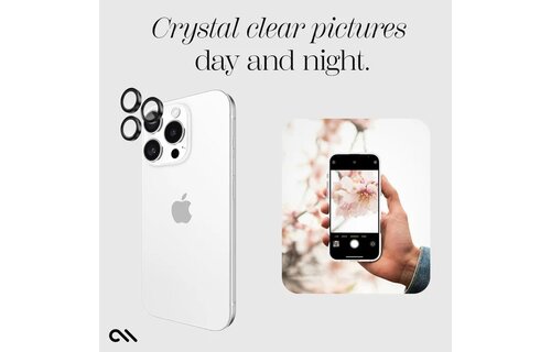 Case-Mate Rear Aluminum Ring Lens Protector for iPhone 16 Pro Max/16 Pro ONLY - Black