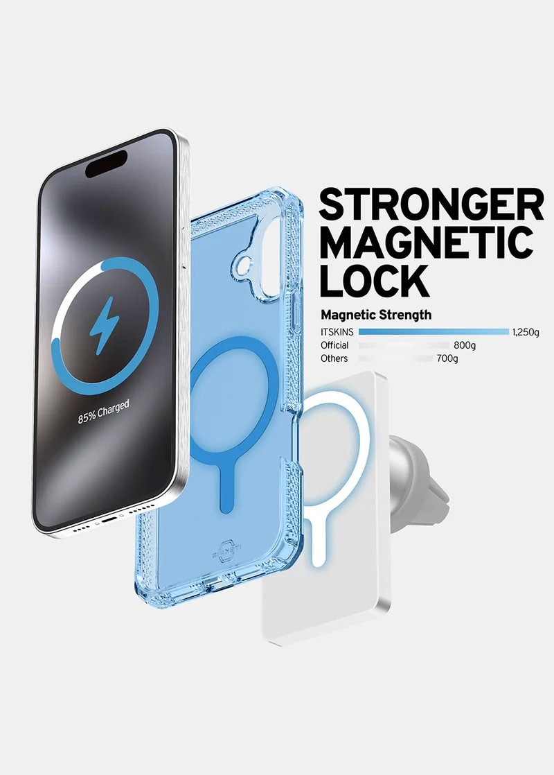 ItSkins Hybrid R Vapor Case w/ Magsafe for iPhone 16  - Light Blue