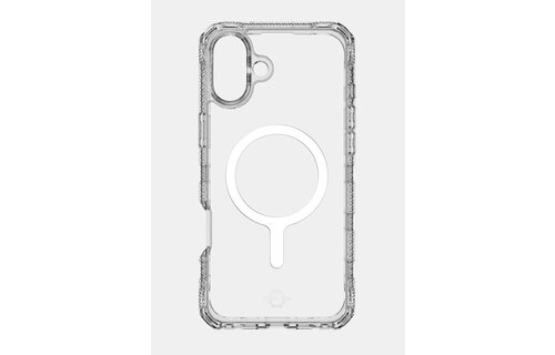 ItSkins Supreme R Clear Case with MagSafe for 16 Plus - Transparent White Print