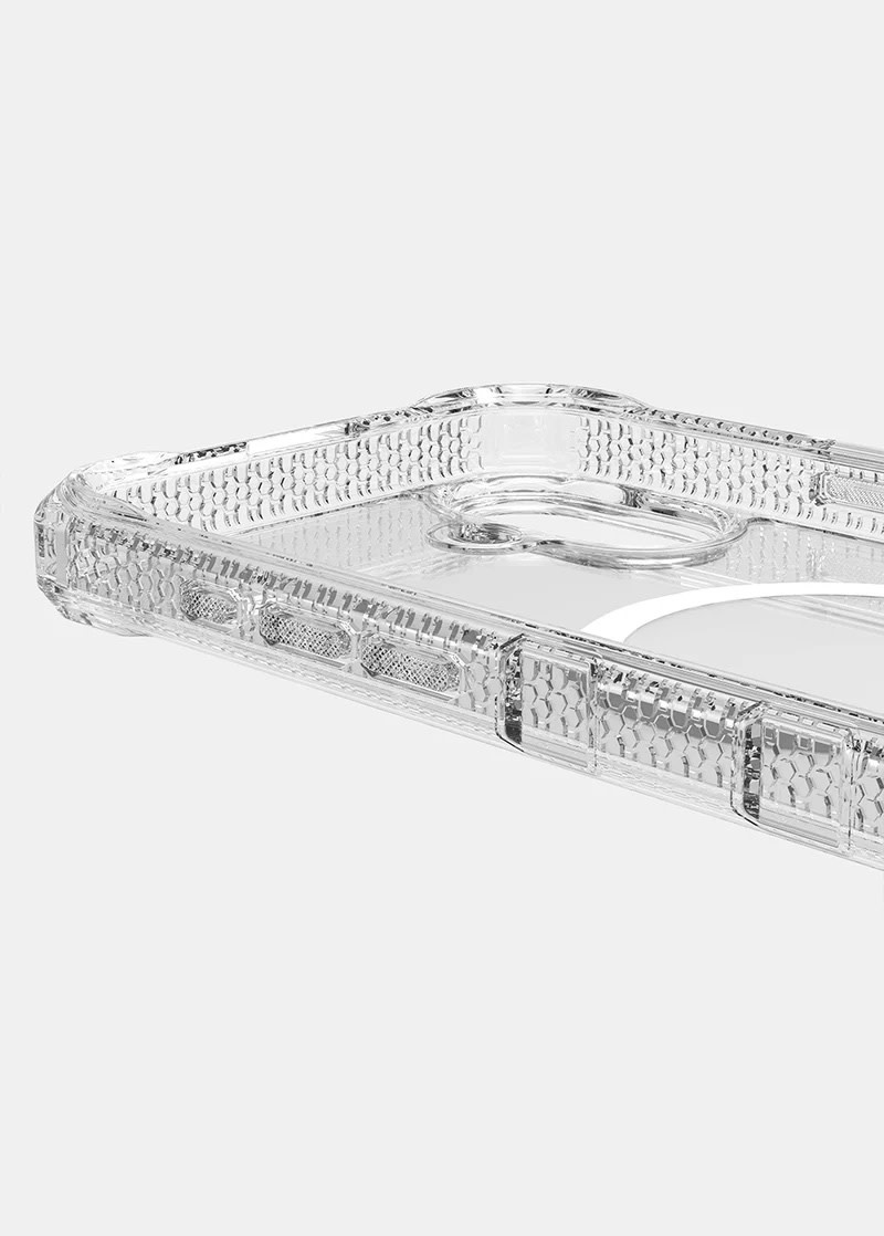 ItSkins Supreme R Clear Case with MagSafe for 16 Plus - Transparent White Print