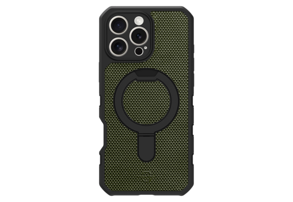 ItSkins Force R Nylon Case with MagSafe for 16 Pro Max - Black/Black