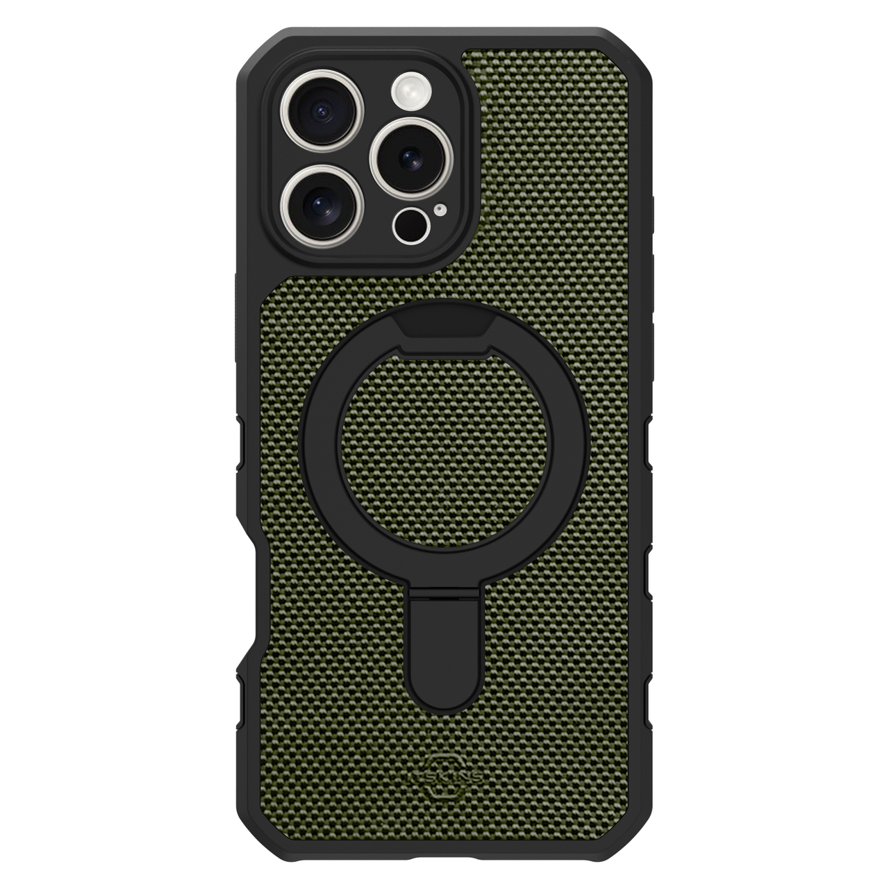 ItSkins Force R Nylon Case with MagSafe for 16 Pro Max - Black/Black