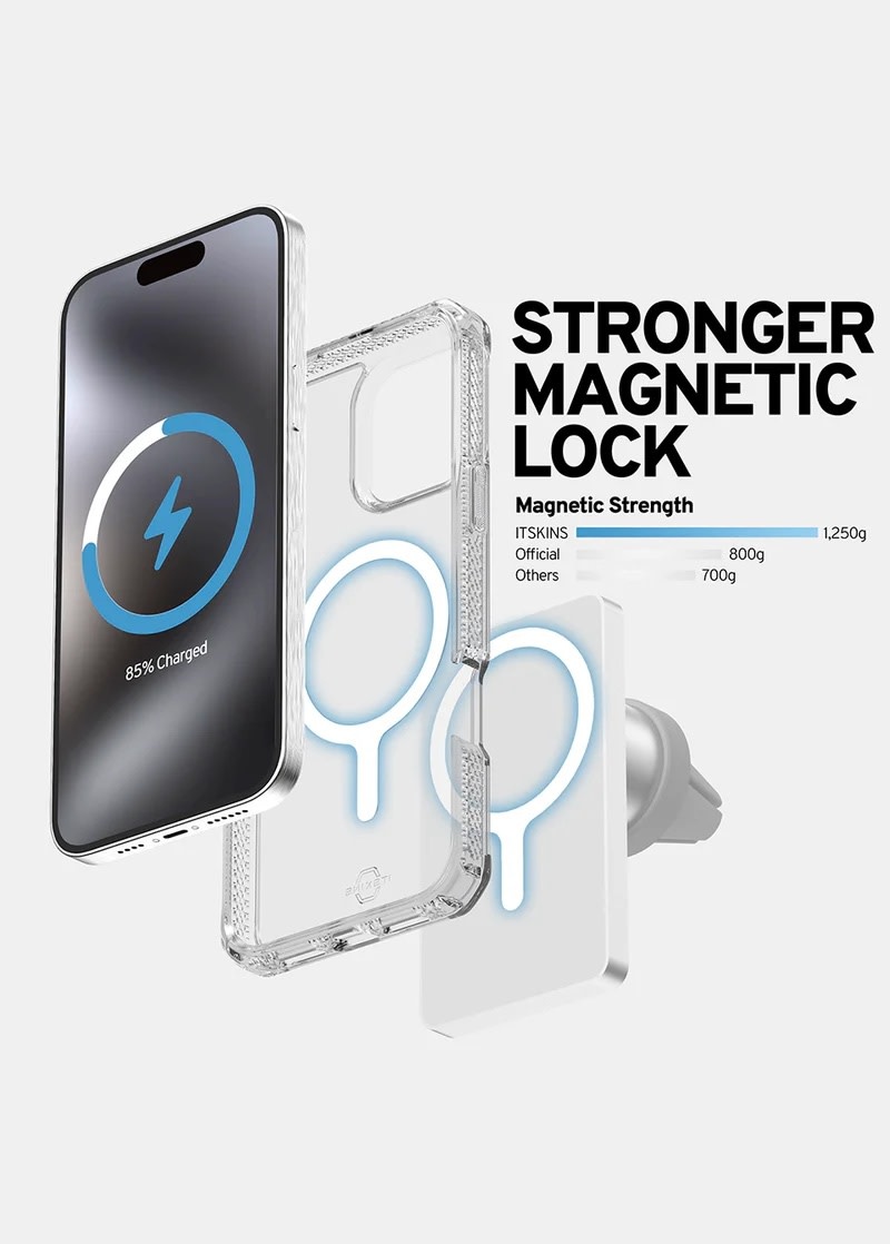 ItSkins Hybrid R Clear Case with MagSafe for iPhone 16 Pro Max - Transparent