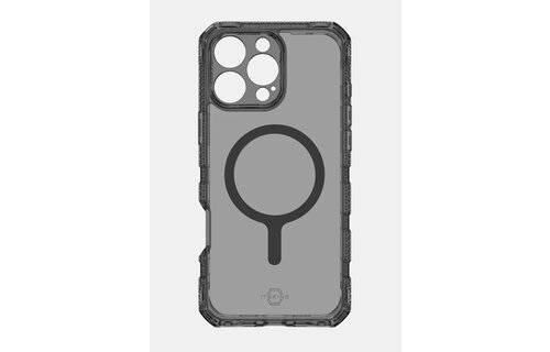 ItSkins Supreme R Clear Case with MagSafe for 16 Pro Max - Graphite and Graphite Print