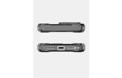 ItSkins Supreme R Clear Case with MagSafe for 16 Pro Max - Graphite and Graphite Print