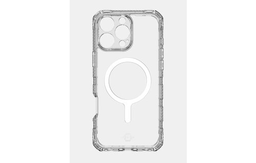 ItSkins Supreme R Clear Case with MagSafe for 16 Pro - Transparent White Print