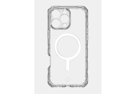 ItSkins Supreme R Clear Case with MagSafe for 16 Pro - Transparent White Print
